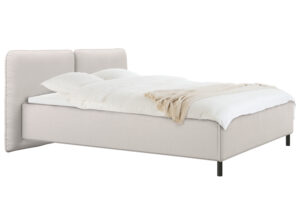 noo.ma B&eacute;žov&aacute; čalouněn&aacute; dvoulůžkov&aacute; postel Melu 180 x 200 cm s &uacute;ložn&yacute;m prostorem