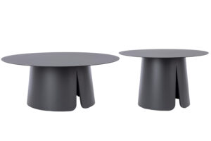 Bizzotto &Scaron;ed&yacute; set dvou zahradn&iacute;ch stolků Bryan 70/90 cm