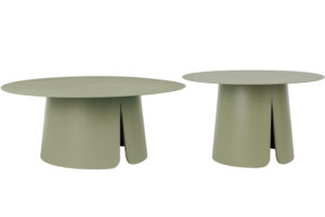 Bizzotto Zelen&yacute; set dvou zahradn&iacute;ch stolků Bryan 70/90 cm