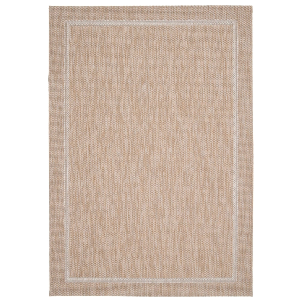 Fargotex Světle hnědý zahradní koberec Grano Frame 160 x 230 cm
