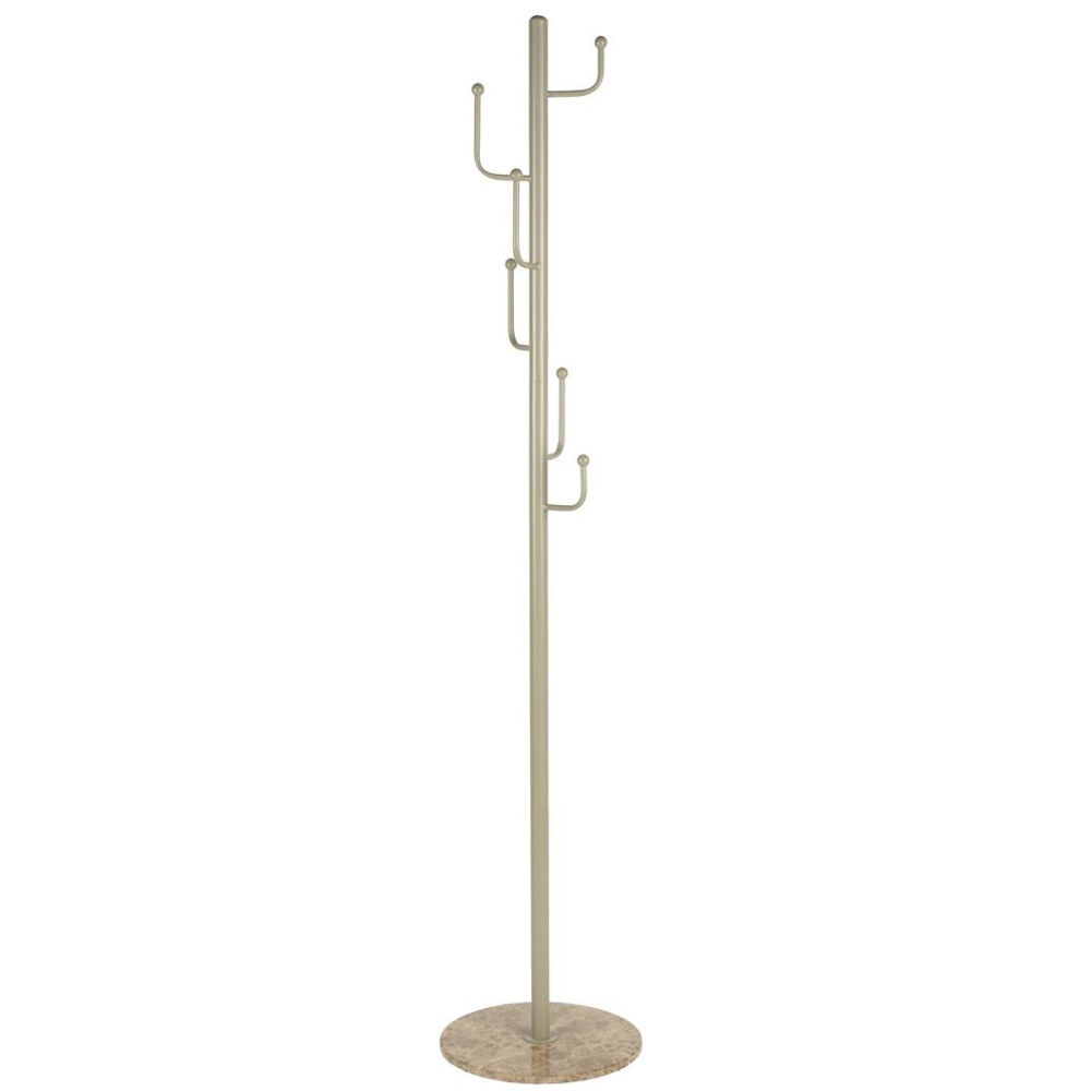 Housecraft Living Béžový kovový stojací věšák Baz 178 cm s mramorovou podstavou