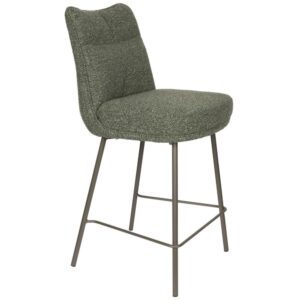 Housecraft Living Zelen&aacute; čalouněn&aacute; barov&aacute; židle Jacques 65 cm