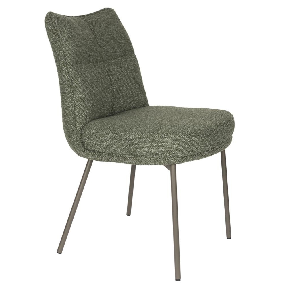 Housecraft Living Zelená čalouněná jídelní židle Jacques