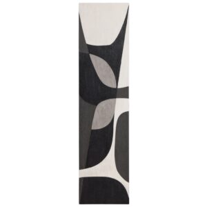 Kave Home Černob&iacute;l&yacute; abstraktn&iacute; obraz Onure 180 x 45 cm