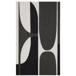 Kave Home Černob&iacute;l&yacute; abstraktn&iacute; obraz Onure 200 x 120 cm