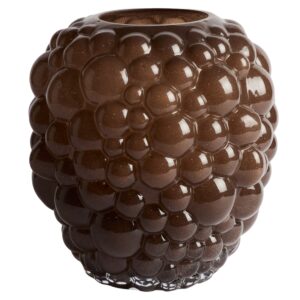 Kave Home Hněd&aacute; skleněn&aacute; v&aacute;za Mure 30 cm
