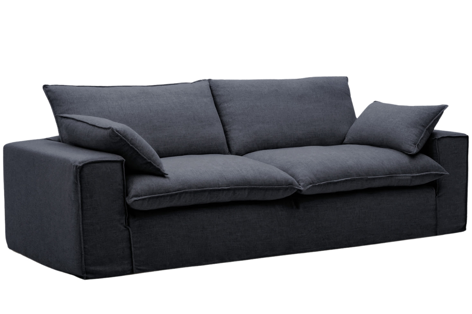 Kave Home Tmavě šedá pohovka Anarela 260 cm s odnímatelným potahem