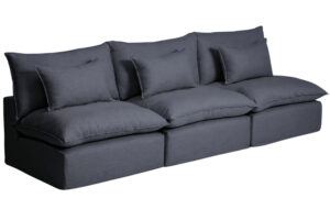 Kave Home Tmavě &scaron;ed&aacute; pohovka Anarela 330 cm s odn&iacute;mateln&yacute;m potahem