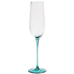 Kave Home Zelen&aacute; sklenička na sekt Irides 245 ml