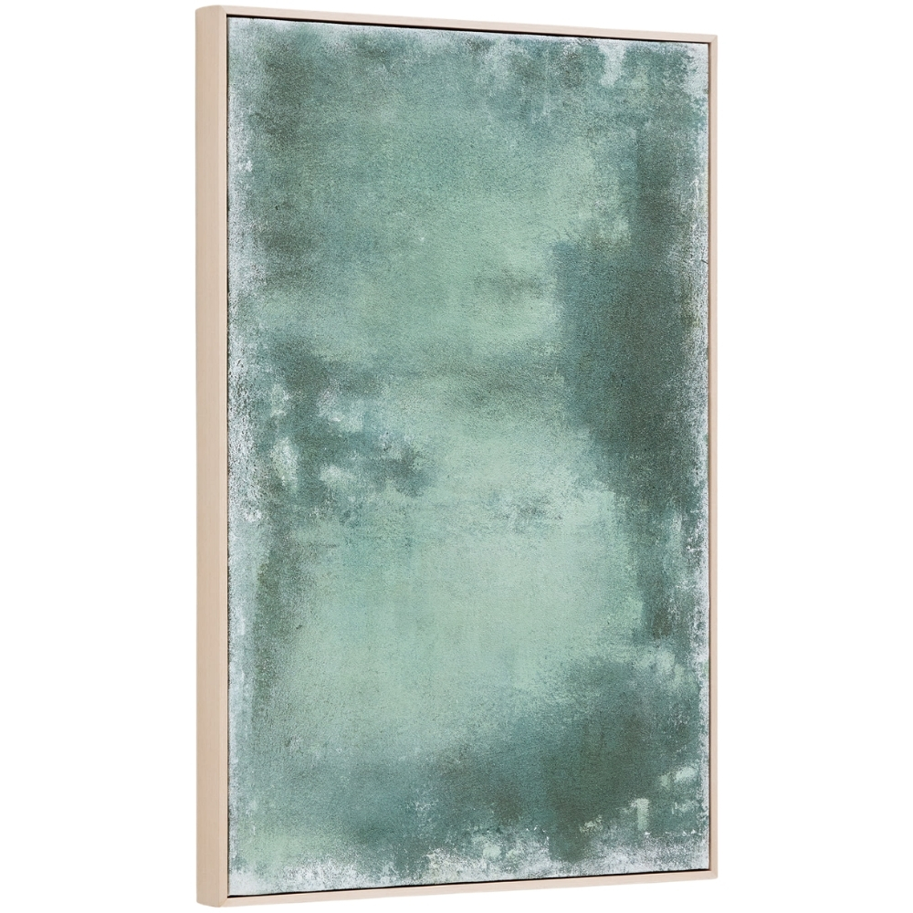 Kave Home Zelený abstraktní obraz Selnar 90 x 60 cm