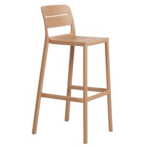 Nardi Světle hněd&aacute; plastov&aacute; barov&aacute; židle Cassia 76 cm