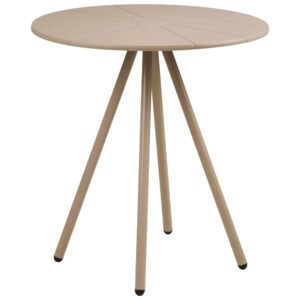 Nordic Living B&eacute;žov&yacute; plastov&yacute; zahradn&iacute; bistro stůl Letta &oslash; 70cm