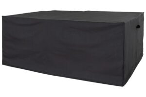 Nordic Living Čern&yacute; ochrann&yacute; obal na zahradn&iacute; set stolu se čtyřmi židlemi Alex 180 x 155 cm