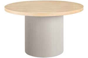 Nordic Living Dřevěn&yacute; kulat&yacute; j&iacute;deln&iacute; stůl Sola 120 cm