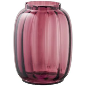 Nordic Living Růžov&aacute; skleněn&aacute; v&aacute;za Zia 21 cm