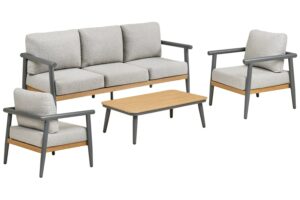 Nordic Living &Scaron;ed&yacute; zahradn&iacute; set pohovky