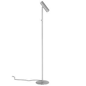Nordic Living Stř&iacute;brn&aacute; kovov&aacute; stojac&iacute; lampa Aris 150 cm