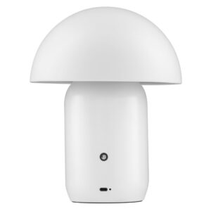 Nova Luce B&iacute;l&aacute; kovov&aacute; nab&iacute;jec&iacute; stoln&iacute; LED lampa Pois