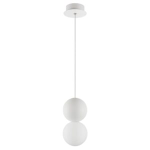 Nova Luce B&iacute;l&eacute; skleněn&eacute; z&aacute;věsn&eacute; světlo Zero 10 cm