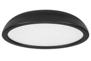 Nova Luce Čern&eacute; kovov&eacute; stropn&iacute; LED světlo Felicia 45 cm