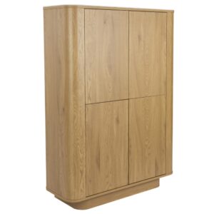 White Label Dubov&aacute; komoda ALMIRA 100 x 40 cm s mramorov&yacute;m dekorem