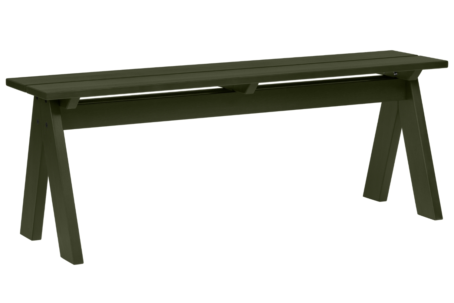 noo.ma Zelená dřevěná zahradní lavice Navo 120 cm